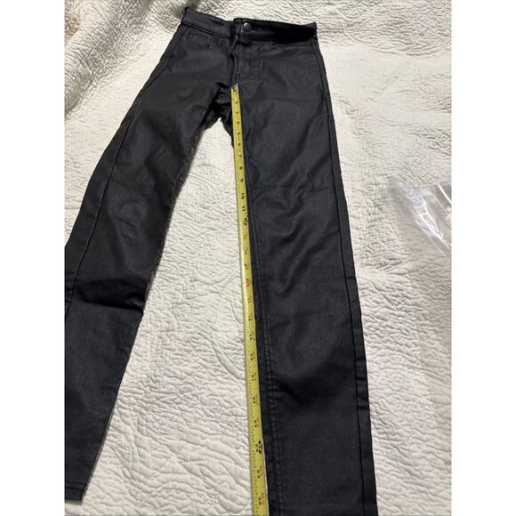 Calzedonia Jeans Womens Xs Black Casual Skinny Faux Vegan Leather - Picture 6 of 8